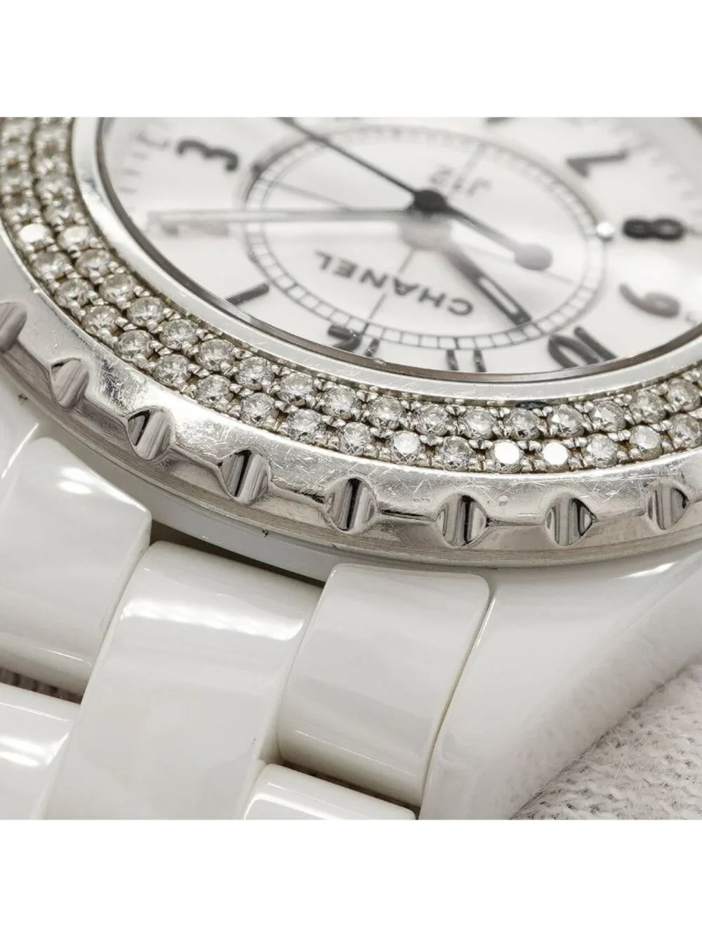 Chanel Diamond Bezel White Dial Watch